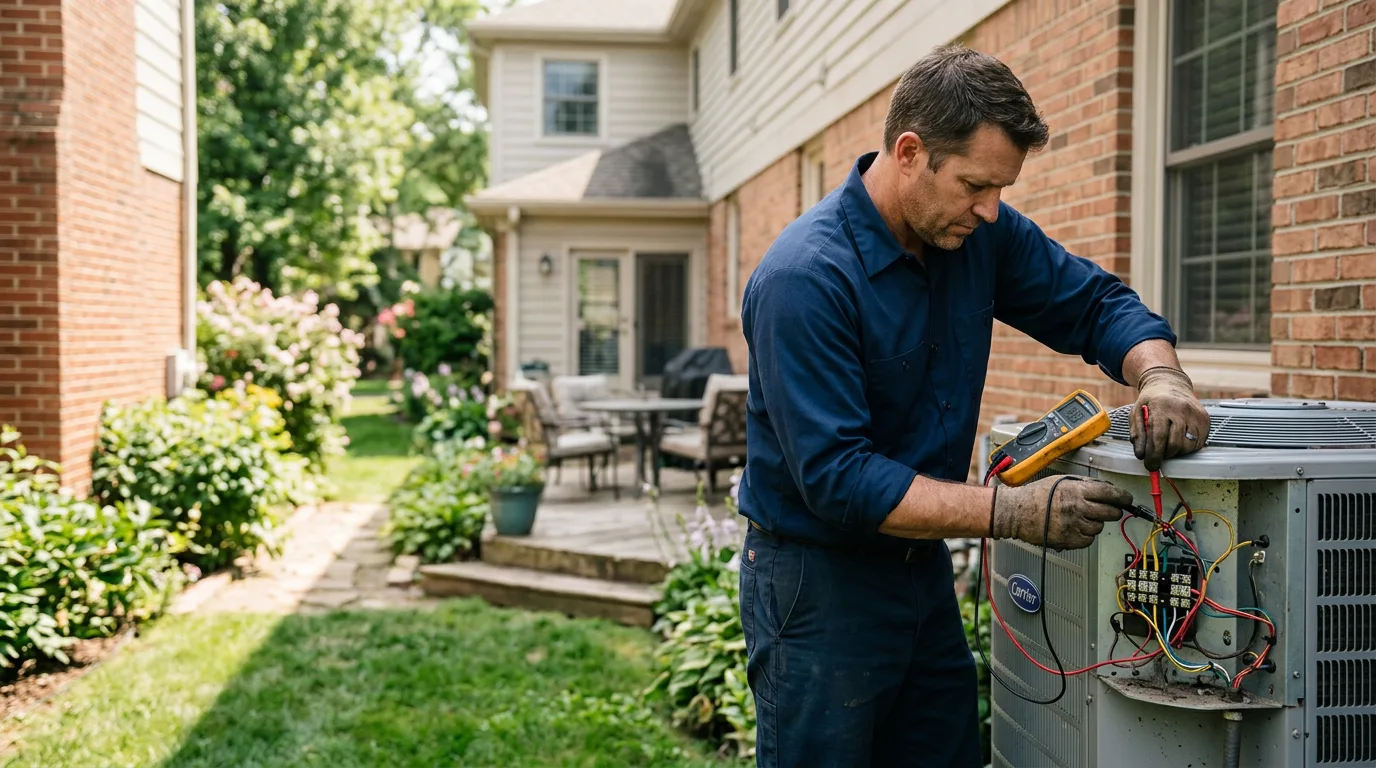 HVAC technician working near Brooklyn, IN